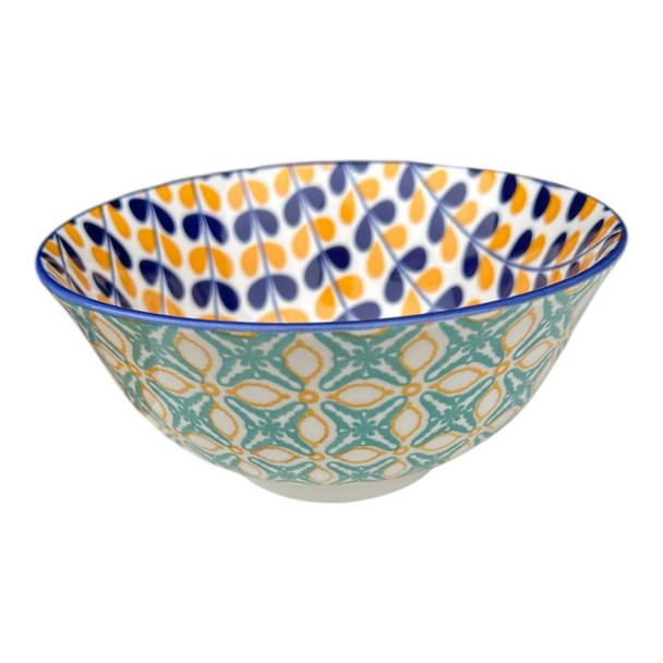 WEB610A Ceramic Bowl 7.5cmh - Azure Bloom