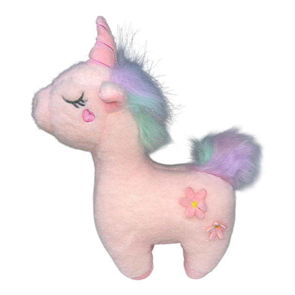 BYY1B Soft Toy 25cm - Pink Unicorn, Pink Flowers