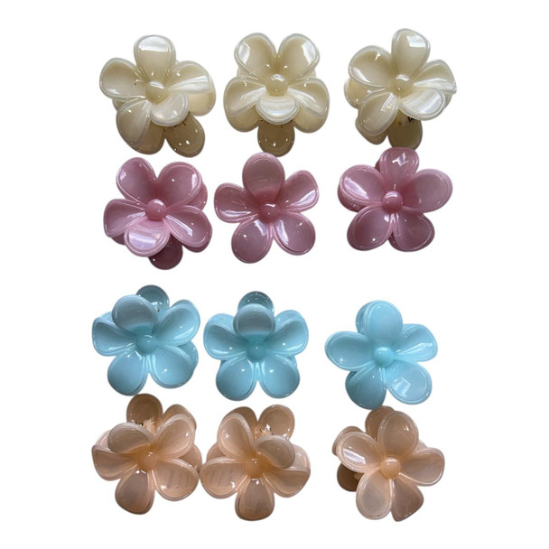 YH2501 Hair Claws Bag of 12 - Pastel Blossom