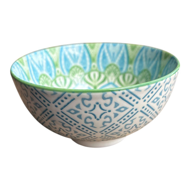 ZY0017F Coastal Mosaic Ceramic Bowl 12W5HCM