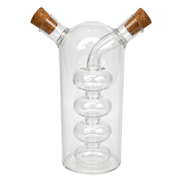 YG8 Clear Glass Oil & Vinegar Dispenser – Double Bottle