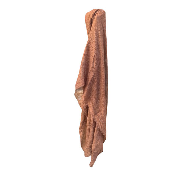 XY2601N Lightweight Crinkle Scarf – Mocha Brown