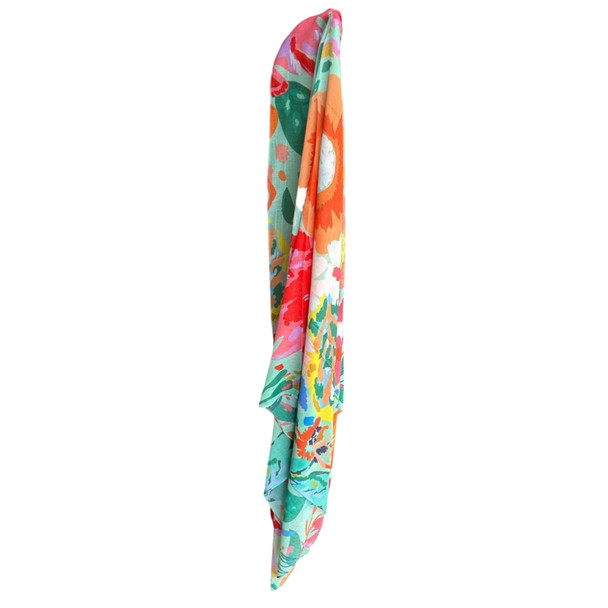 BY2603D Viscose Scarf – Vibrant Botanical Floral Print