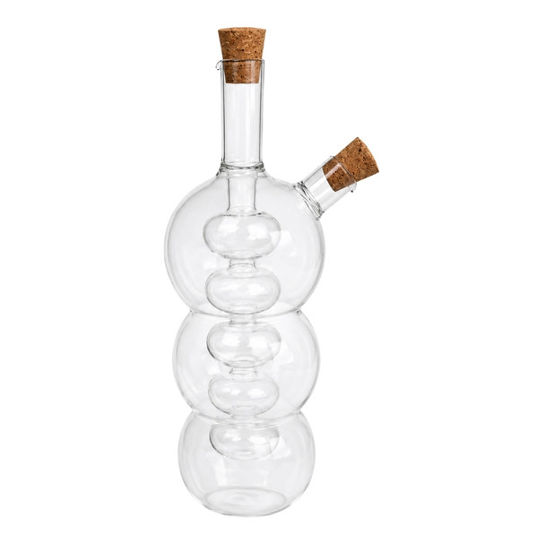 SYB111 Clear Glass Oil & Vinegar Dispenser – Dual Chamber