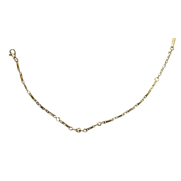 MLD40 Gold-Tone Geometric Station Chain Bracelet