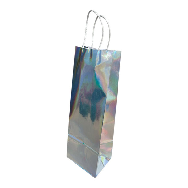 GBSY3B Wine Gift Bag with Twisted Paper Handles (Set of 12) - Holographic