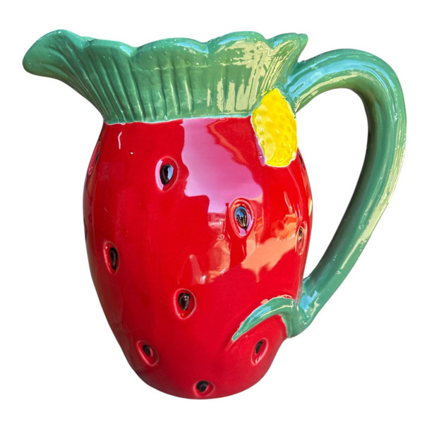 LT2025 Ceramic Strawberry Decorative Jug 19 cm