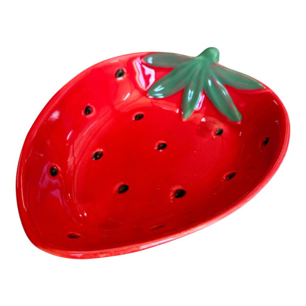 LT2028 Ceramic Red Strawberry Decorative Plate