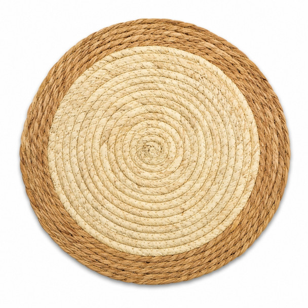 MATWM4 Solstice Two-Tone Round Woven Placemat 38cm