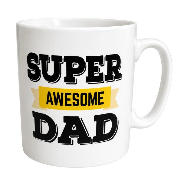 MDA514 Ceramic White Mug – Super Awesome Dad
