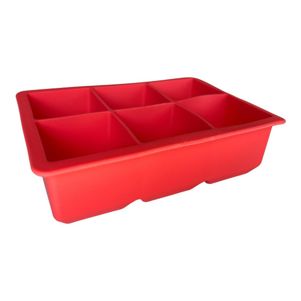IT1803C 6-Hole Jumbo Ice Cube Tray – Red
