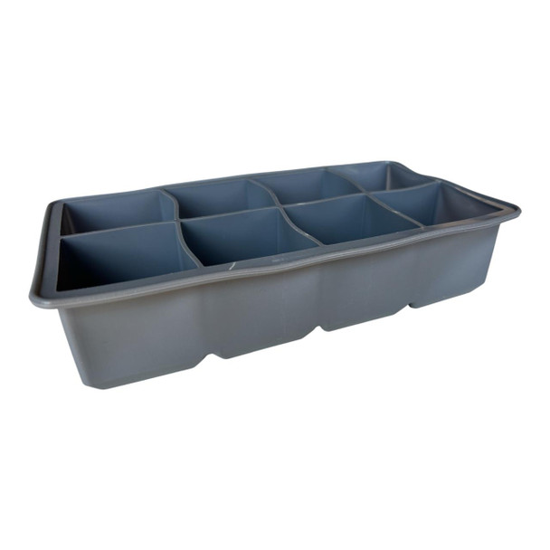 110B014B 8-Hole Ice Cube Tray - Dark Grey