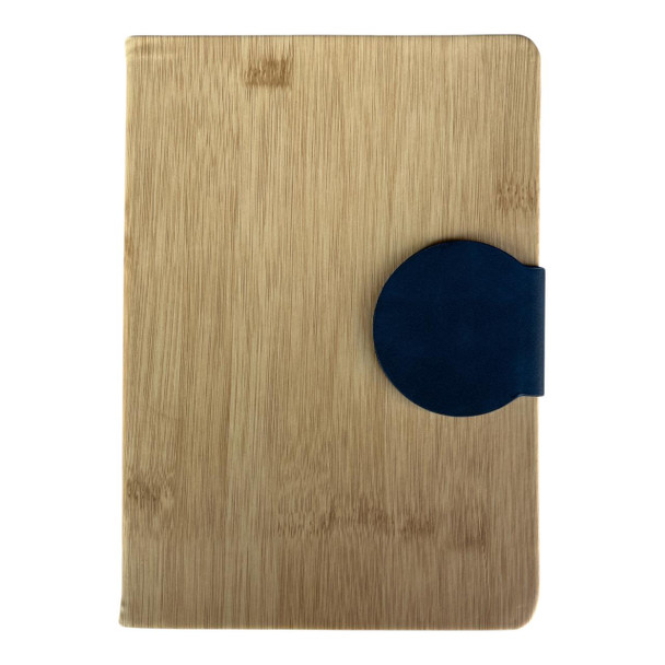 FY2609D A5 Woodgrain Notebook – Navy