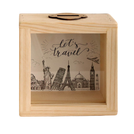 MBS7 Small Money Box - Let's Travel - Bali Trading Wholesale