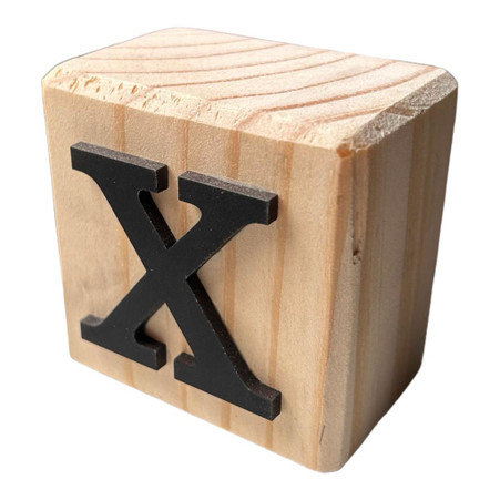 BLOCKBX Black Handcrafted Letter Block X - Bali Trading Wholesale