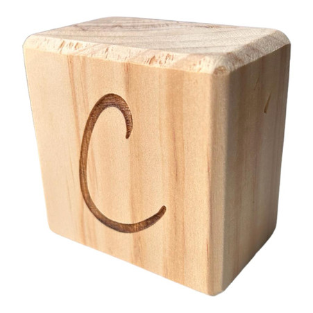 BLOCKEC Engraved Handcrafted Letter Block C - Bali Trading Wholesale