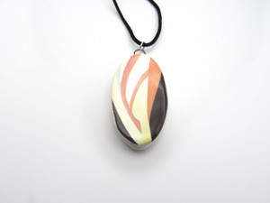 An oval Colorful Abstract (Design 2) Ceramic Pendant necklace. With black corded necklace. An oval colorful abstract (Design 2) ceramic pendant necklace. With black cord necklace. An oval Colorful Abstract (Design 2) Ceramic Pendant necklace. With black corded necklace. An oval colorful abstract (Design 2) ceramic pendant necklace. With black cord necklace.
