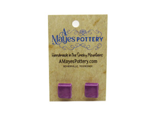 A set of Medium Purple Square Ceramic Post Stud Earrings Handmade in USA. With packaging. A set of medium purple square ceramic post stud earrings. handmade in the USA. A set of Medium Purple Square Ceramic Post Stud Earrings Handmade in USA. With packaging. A set of medium purple square ceramic post stud earrings. handmade in the USA.