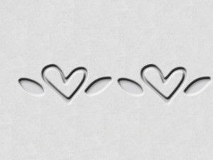 A clay imprint of A Hearts and Ovals border clay stamp for slab handbuild pottery. A clay imprint of a hearts and ovals border clay stamp for slab handbuild pottery. A clay imprint of A Hearts and Ovals border clay stamp for slab handbuild pottery. A clay imprint of a hearts and ovals border clay stamp for slab handbuild pottery.