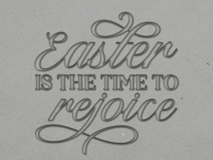 A Clay imprint of "Easter is the Time to Rejoice" mug clay stamp for slab handbuild pottery. A Clay imprint of "Easter is the Time to Rejoice" mug clay stamp for slab handbuild pottery.
