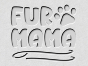 A clay imprint of a "Fur Mama", Mug clay stamp for handbuild pottery. A clay imprint of a "Fur Mama", mug clay stamp for handbuild pottery. A clay imprint of a "Fur Mama", Mug clay stamp for handbuild pottery. A clay imprint of a "Fur Mama", mug clay stamp for handbuild pottery.