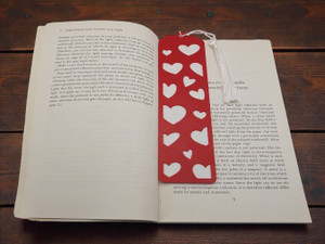 Bookmark laid in book