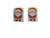 A set of handmade ceramic Christmas santa clay stud earrings. A set of handmade ceramic Christmas santa clay stud earrings.