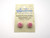 A set of Medium Pink Round Ceramic Post Stud Earrings Handmade in USA. On an A Mayes Pottery card.