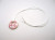 A pink and white Ceramic Artistic Double Circle Marbled Effect Necklace . With white corded necklace. A pink and white ceramic artistic double circle marbled effect necklace. With a white cord necklace.