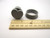 A Round Pendant Solid Heart clay stamp with cutter. With ruler. Measuring approximately one inch in width. A  round pendant solid heart clay stamp with cutter. With ruler. Measuring approximately one inch in length.