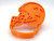 Orange TN Volunteer football helmet cookie cutter and stamp made with food grade filament. Orange TN Volunteer football helmet cookie cutter and stamp made with food grade filament.