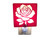 Romantic Rose Night Light in Red lit