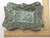 Handcrafted Ceramic Pottery Trinket Bowl or Jewelry Dish in Blue Green with ruler