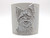 Pottery Stamp with Close Up Happy Yorkie Dog Texture Image on table