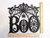 Boo Halloween Spider Web Wall Sign