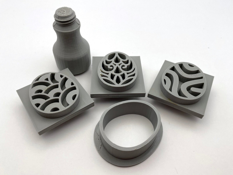 An Easter Egg Clay Stamp Set Bundle. 3 egg designs, interchangeable handle & cutter.