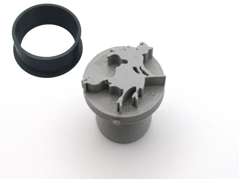 A Halloween Witch Round Slab Clay Pottery Stamp with Cutter. A Halloween Witch Round Slab Clay Pottery Stamp with cutter.
