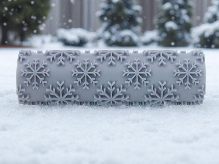 Snowflake Texture Roller for Clay Pottery Stamp on snow