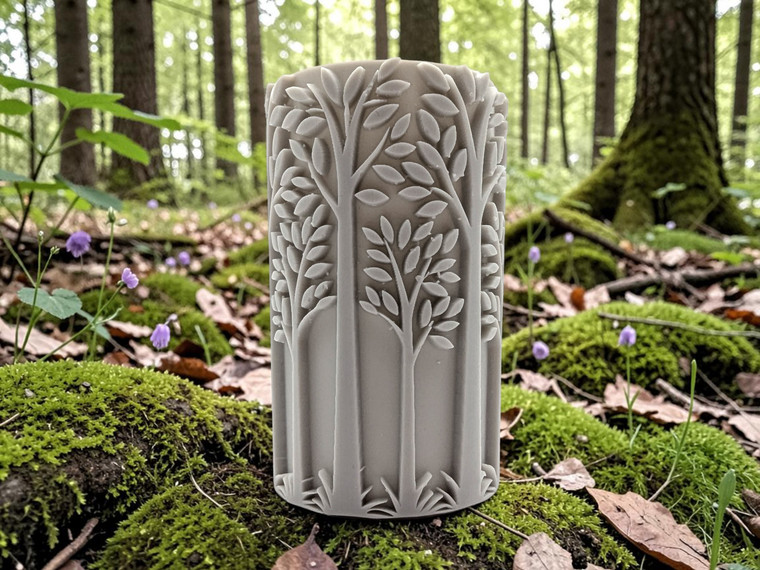 Spring Tree Canopy Texture Roller for Clay Pottery Stamp Short in woods