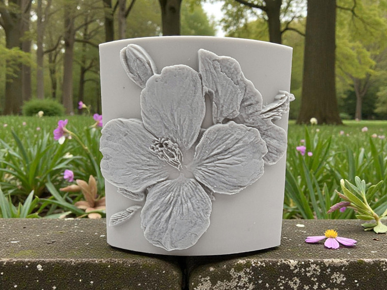 Clay Pottery Stamp Flower Version B Texture Image