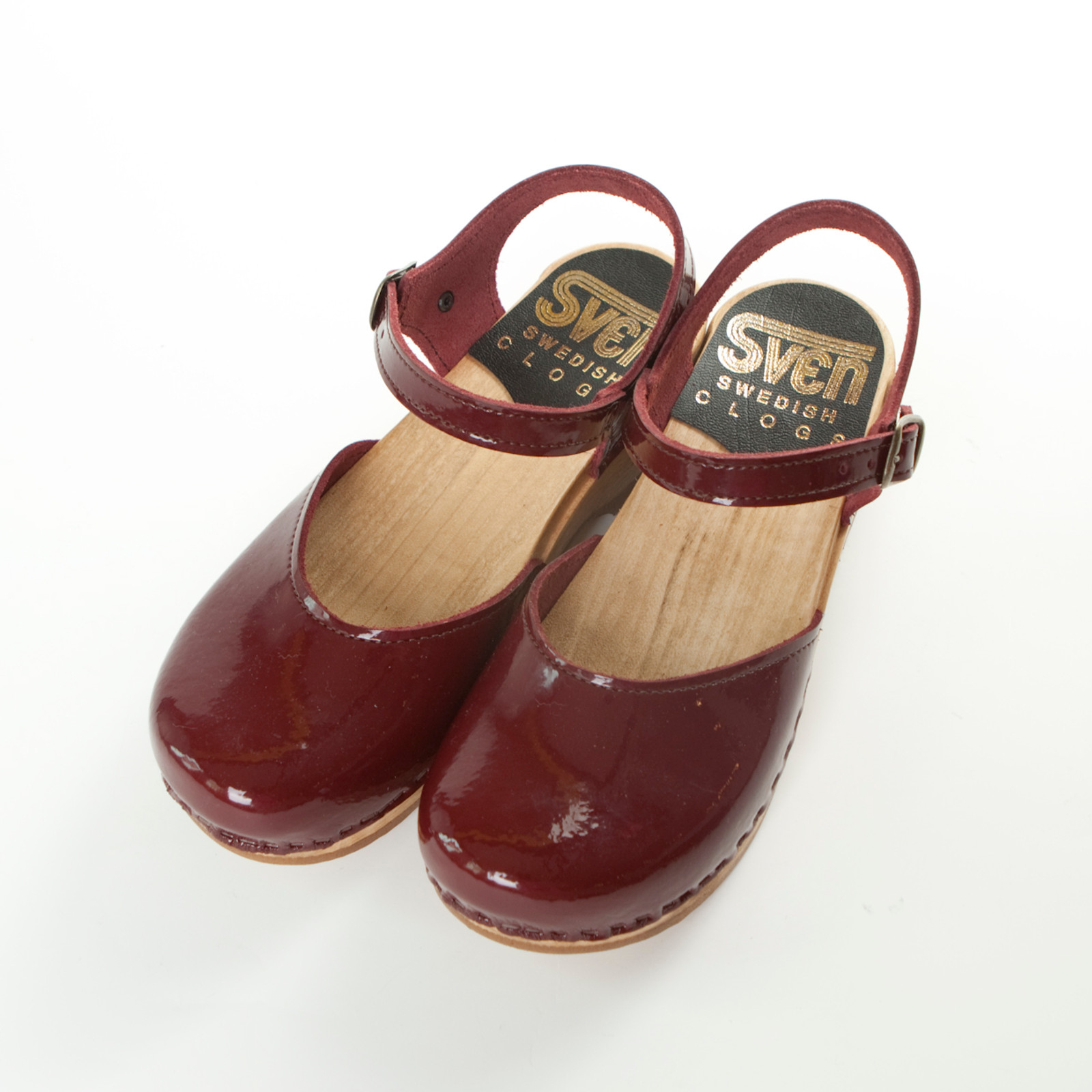Bordeaux Patent Leather with Brown Base