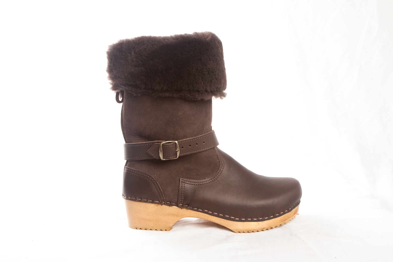 11" Shearling Clog Boots - Swedish