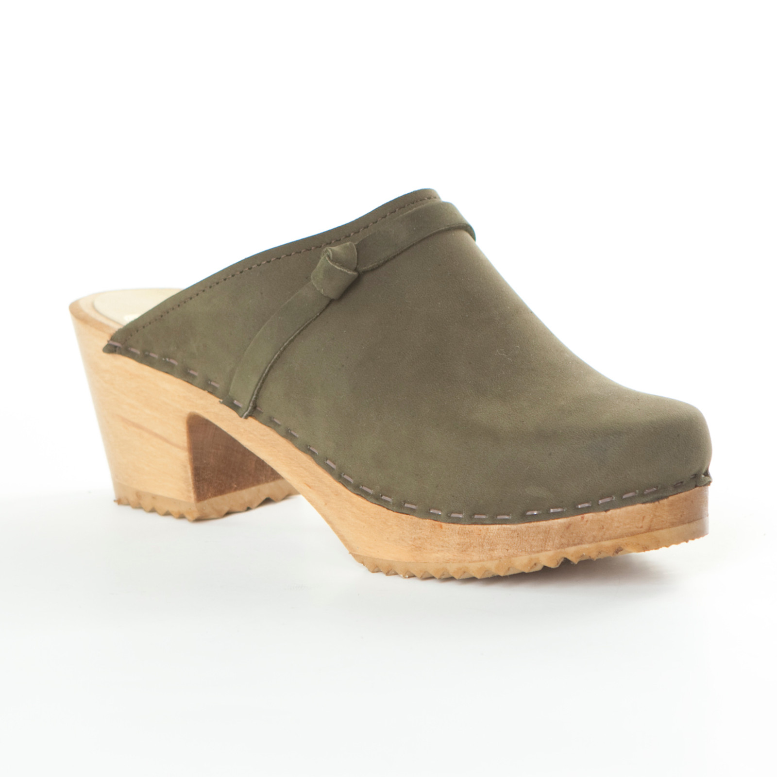 Knot Strap Clogs - Swedish Mid Heels 