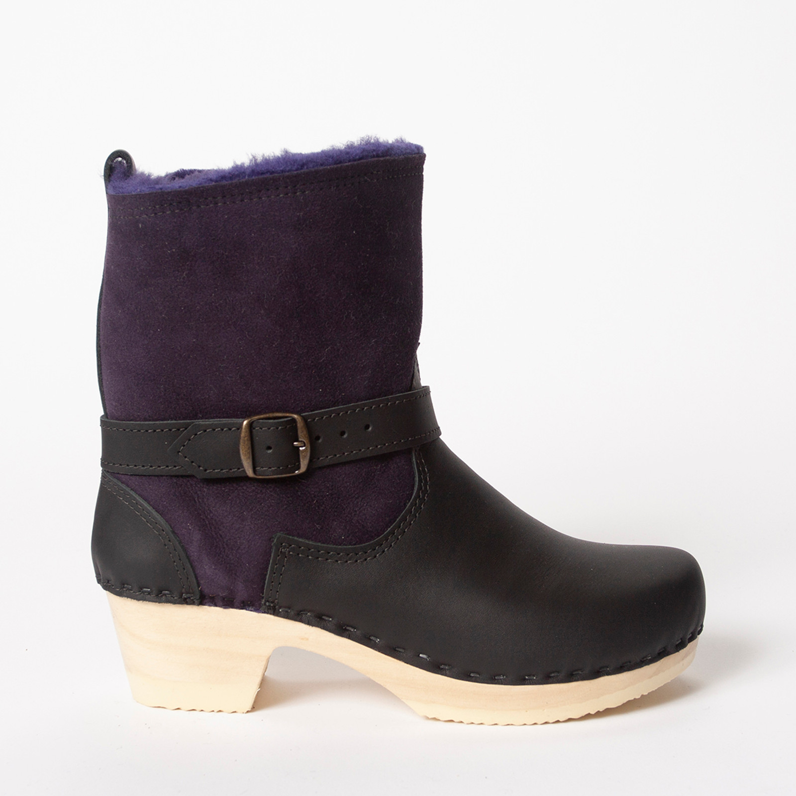 7" Purple with Black - Mid Heels