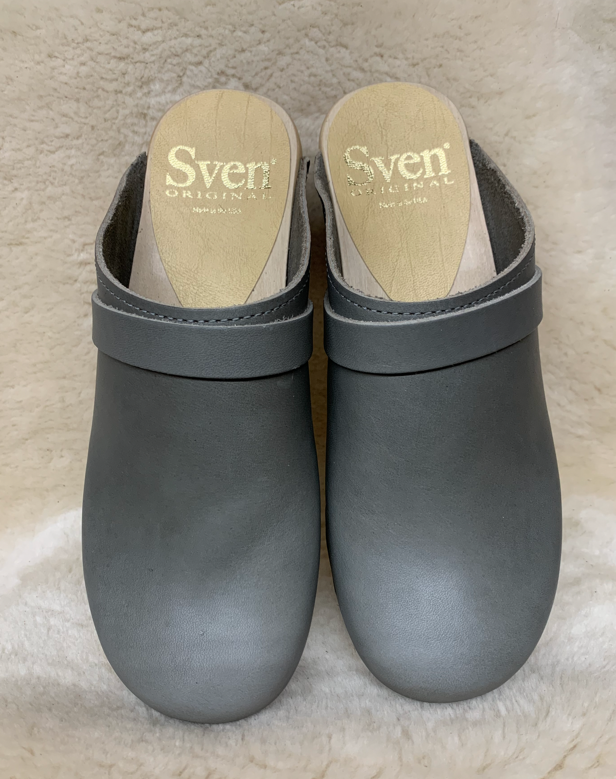 Slate Gray  - Clogs with Strap
