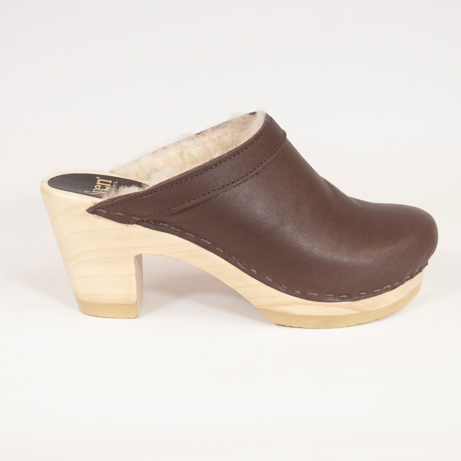 Java w/ Cream Fur Lined Clogs - High Heels