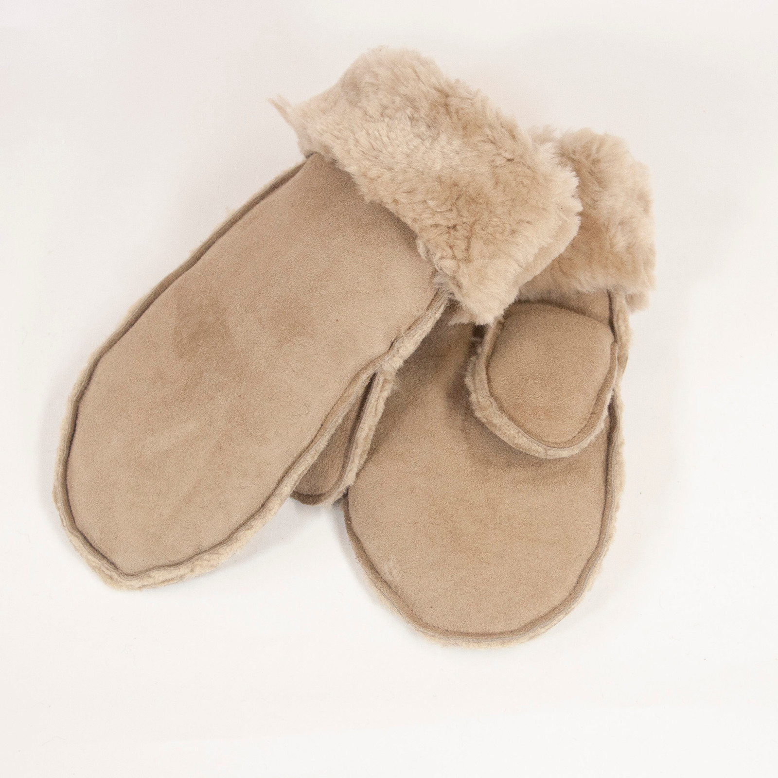 Shearling Mittens - Taupe Shearling