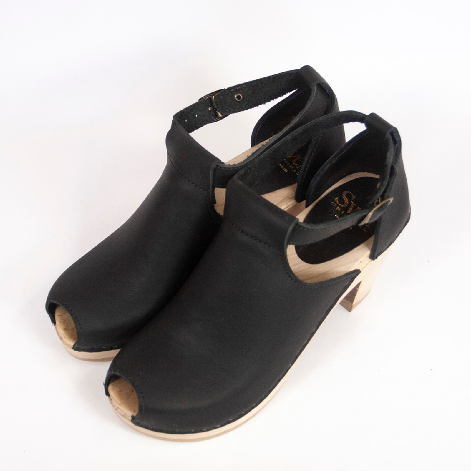 Closed Heel - Halter Top Clogs - Peep Toes - High Heels