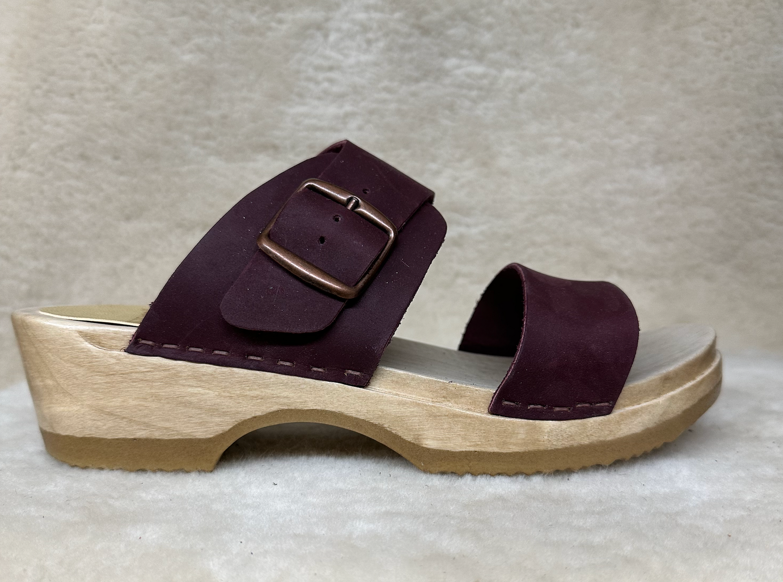 Buckle Strap Clogs - Low Heels