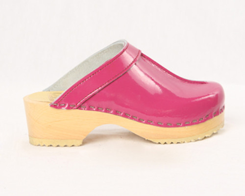 Magenta Patent Leather with Natural Base